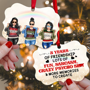 Friends 3 Years Of Friendship Lots Of Fun Personalized Ornament - Ornament - GoDuckee