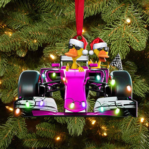 F1 Racing Duck - Personalized Christmas Ornament - Christmas Gift For Best Friends - Ornament - GoDuckee
