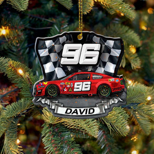 Racing - Personalized Christmas Ornament, Christmas Gift For Car Racer - Ornament - GoDuckee