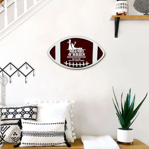 Football Annoying Each Other Since And Still Going Strong - Personalized 3D 2-Layered Wood Art - Wood Sign - GoDuckee