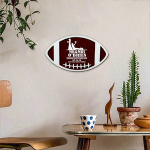 Football Annoying Each Other Since And Still Going Strong - Personalized 3D 2-Layered Wood Art - Wood Sign - GoDuckee