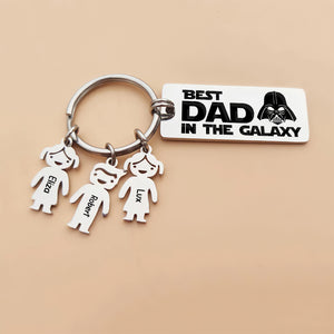 Amazing Movie Dad Custom Kid Name Family Keychain, Father's Day Gift - Keychains - GoDuckee