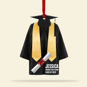 Graduation Gown, Personalized Acrylic Ornament For Senior Graduate - Ornament - GoDuckee