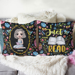Book Pillow I Just Want To Read Personalized Pillow Gift For Book Girl - Pillow - GoDuckee