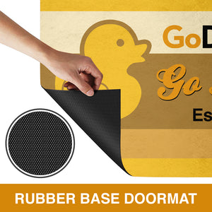 In Rust We Trust - Rat Rod Garage Doormat - Custom Garage's Name - Doormat - GoDuckee
