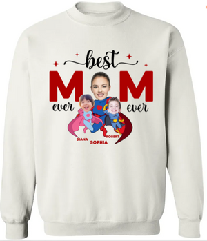 Best Mom Ever, Personalized Shirt With Upload Image, Flying With Mom Shirt, Mother's Day, Birthday Gift For Mom - Shirts - GoDuckee
