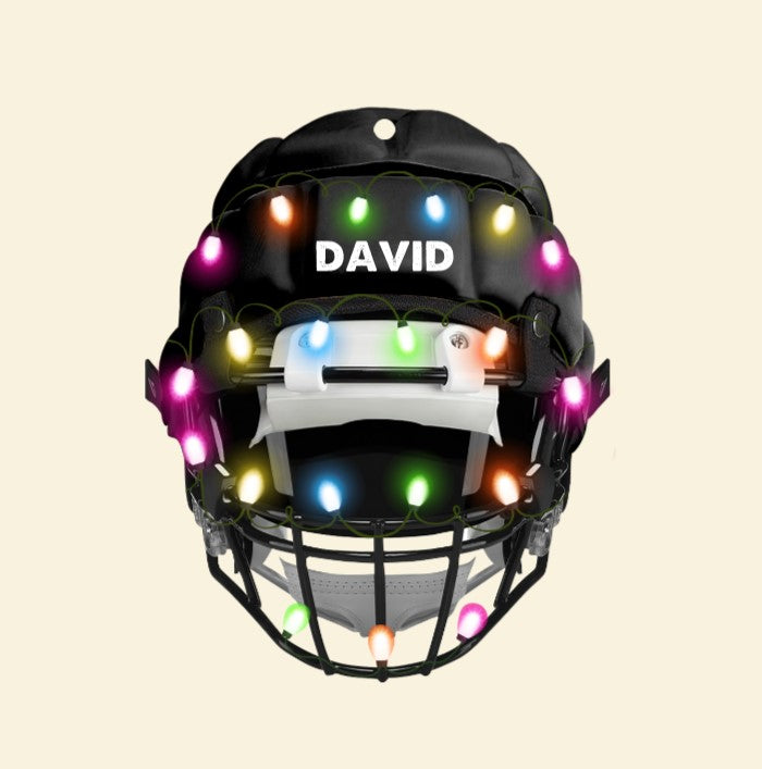 christmas football helmet American Football Helmet - Personalized Christmas Ornament