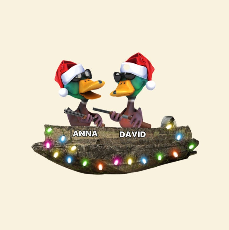 Waterflow Duck Hunting - Personalized Hunting Christmas Ornament - Christmas Gift For Hunter - Ornament - GoDuckee