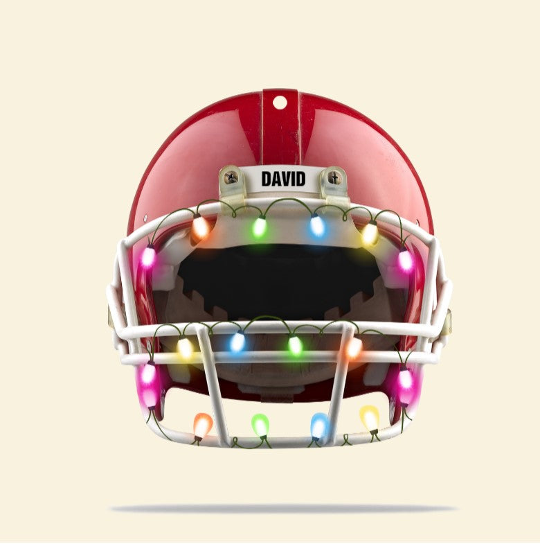 American Football Helmet - Personalized Christmas Ornament - Ornament - GoDuckee