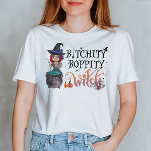 Personalized Halloween Witch Shirt, Bitchity Boppity Witch Making Potion - Shirts - GoDuckee