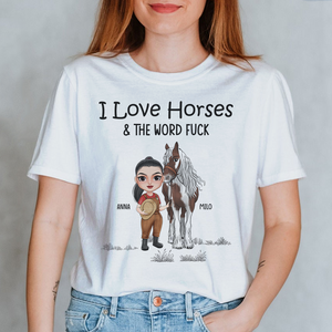 I Love Horses, Personalized Shirt, Gift For Horse Lover - Shirts - GoDuckee