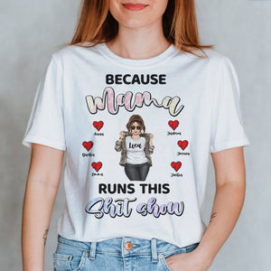 Mother's Day Because Mama Runs This Shit Show Personalized Shirt Gift For Mom - Shirts - GoDuckee