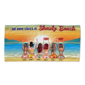 Like A Shady Beach - Personalized Beach Towel - Gifts For Best Friends, Salty Sister, Bikini Besties - Beach Towel - GoDuckee