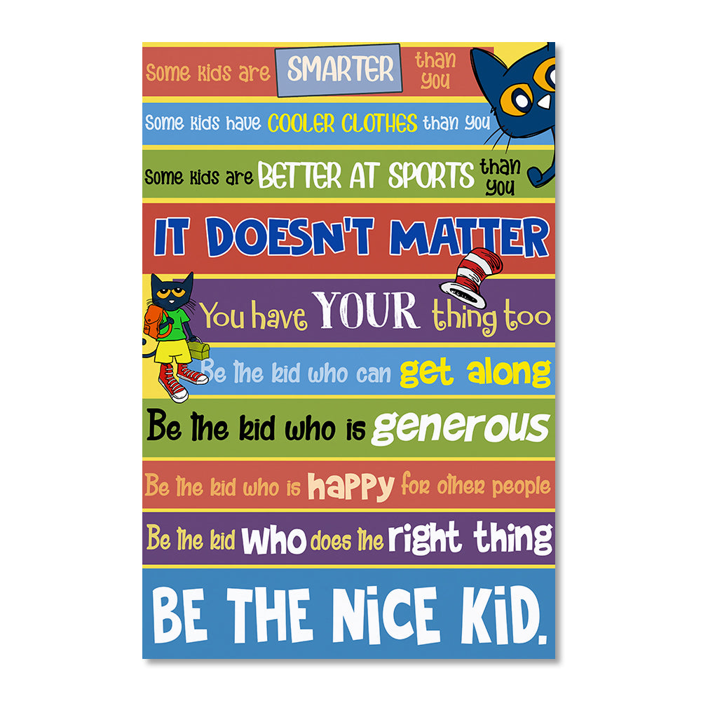 Personalized Teacher Poster - In The Classroom Be The Nice Kid - Colorful Art - Poster & Canvas - GoDuckee