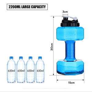 Custon Name Dumbbell Shaped Water Bottle - Gift For Gymers, Fitness Lovers - Drinkware - GoDuckee
