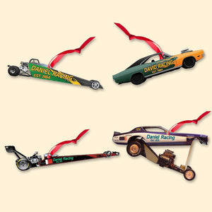 Drag Racing Car - Personalized Christmas Ornament, Christmas Gift For Drag Racer - Ornament - GoDuckee