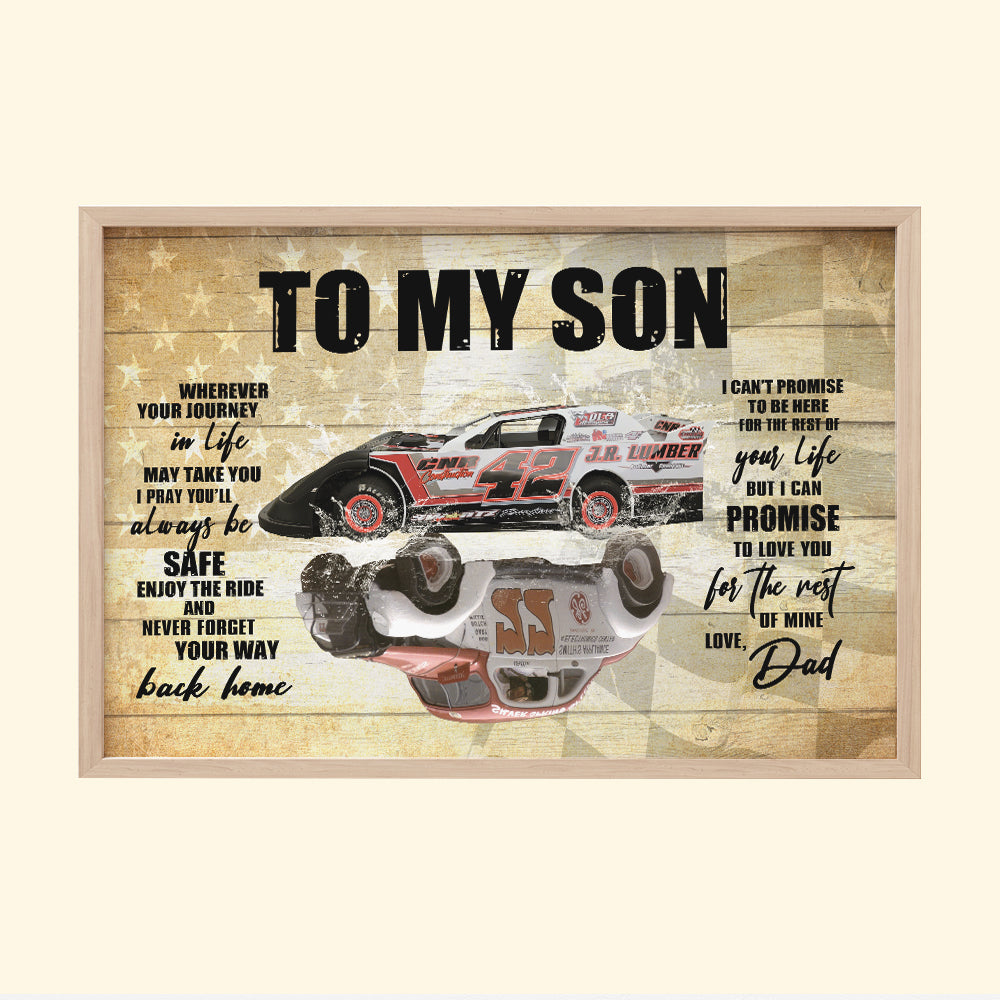 Personalized Racing Dad Canvas Print - I Pray You'll Always Be Safe Enjoy The Ride - Gift For Father's Day - Poster & Canvas - GoDuckee