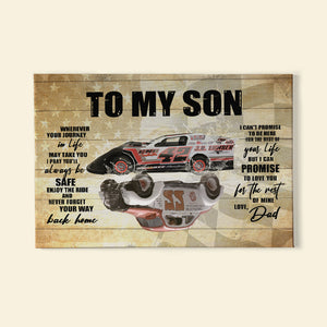 Personalized Racing Dad Canvas Print - I Pray You'll Always Be Safe Enjoy The Ride - Gift For Father's Day - Poster & Canvas - GoDuckee