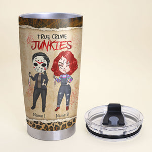 Finding Friends, True Crime Junkies - Personalized Tumbler Cup, Horror Friends Tumbler - Priceless Gift For Soul Sisters - Tumbler Cup - GoDuckee