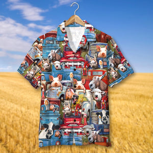 Farming Livestock Hawaiian Shirt, Aloha Shirt - Gift For Farming Lovers - Hawaiian Shirts - GoDuckee