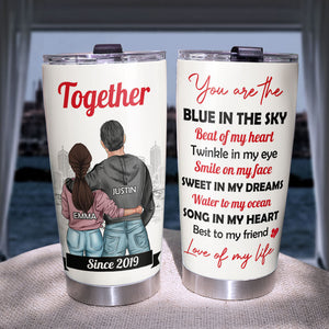 Personalized Couple Tumbler Cup - You Are The Beat Of My Heart - Tumbler Cup - GoDuckee