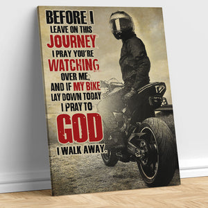 Vintage Motorcyle Poster - Before I Leave On This Journey - Poster & Canvas - GoDuckee