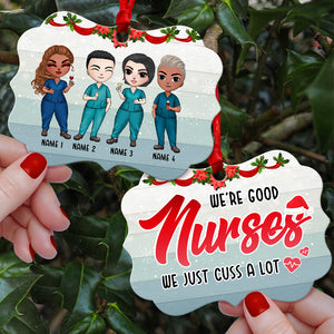 We're Good Nurses - Personalized Benelux Ornament - Gift for Friends Nurse - Front Nurse Dolls - Ornament - GoDuckee