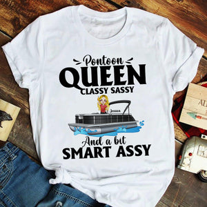 Personalized Pontoon Queen - Custom Shirts - Classy Sassy And A Bit Smart Assy - Shirts - GoDuckee