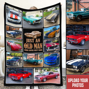 Classic Car Collection Custom Photo & Quote Saying Blanket, Gift For Dad - Blanket - GoDuckee