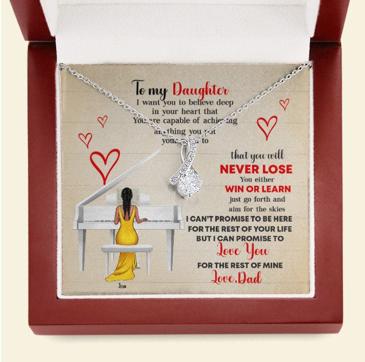Piano Just Go Forth And Aim For The Skies - Personalized Alluring Beauty Necklace - Gift for Piano Players - Jewelry - GoDuckee