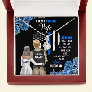 Police Couple I Love You For All That You Are - Personalized Alluring Beauty Necklace - Gift for Him/Her - Couple Shoulder to Shoulder - Jewelry - GoDuckee