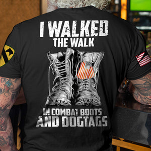 Personalized Veteran Shirt - custom military Unit - I Walked The Walk - AOP Products - GoDuckee