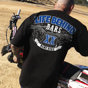 Motocross Life Behind Bars Personalized Shirts - Shirts - GoDuckee