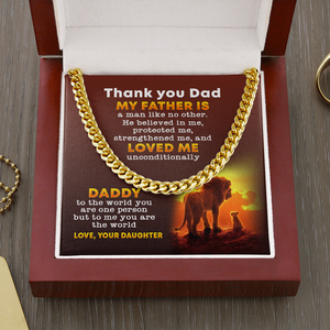 Father A Man Like No Other - Personalized Cuba Link Chain - Gift for Dads - Jewelry - GoDuckee