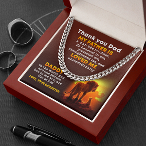 Father A Man Like No Other - Personalized Cuba Link Chain - Gift for Dads - Jewelry - GoDuckee