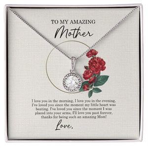 Mom I've Loved You Since The Moment My Little Heart Was Beating, Personalized Eternal Hope Necklace - Jewelry - GoDuckee