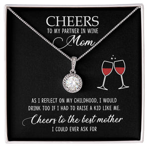 Cheers To The Best Mother, Mother's Eternal Hope Necklace, Gift For Mom, Mother's Day Gift - Jewelry - GoDuckee