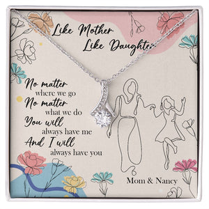 Like Mother Like Daughter - Personalized Alluring Beauty Necklace - Mother's Day Gift - Mother's Day Necklace - Gift For Mom - Jewelry - GoDuckee