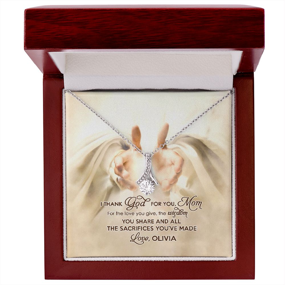 I Thank God For You- Gift For Mother-Personalized Alluring Beauty-Mother's Day Alluring Beauty - Jewelry - GoDuckee