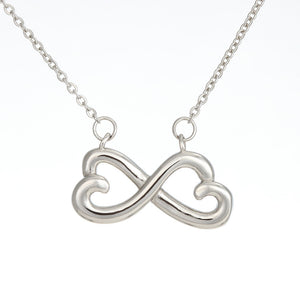 Friends Are Tied Together With Heartstrings - Personalized Infinity Hearts Necklace - Gift for Bestie - Jewelry - GoDuckee