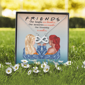 Friend Our Friendship Is Endless - Personalized Infinity Hearts Necklace - Gift for Bestie - Jewelry - GoDuckee