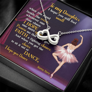 Ballet I Hope You Dance - Personalized Infinity Hearts Necklace - Gift for Ballet Dancers - Jewelry - GoDuckee
