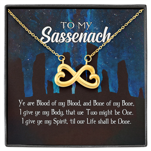 Infinity Heart-Couple To My Sassenach You Are Blood Of My Blood Personalized Message Card Jewelry 2HUHI1012 - Jewelry - GoDuckee
