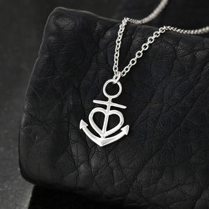 Navy Wife You're My Anchor - Personalized Anchor Necklace - Gift for Couple - Couple Shoulder to Shoulder - Jewelry - GoDuckee