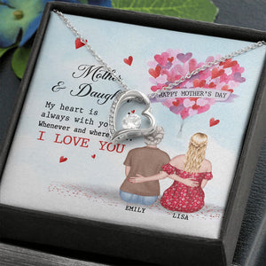 My Heart Is Always With You, Personalized Necklace, Gift For Mom, Mother's Day Gift - Jewelry - GoDuckee