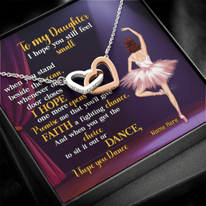 Ballet I Hope You Dance - Personalized Interlocking Hearts Necklace - Jewelry - GoDuckee