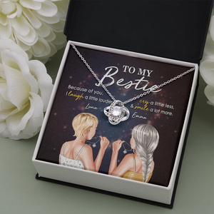 Bestie To My Bestie - Personalized Love Knot Necklace - Jewelry - GoDuckee