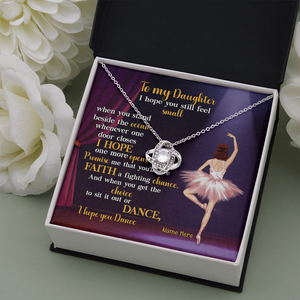 Ballet I Hope You Dance - Personalized Love Knot Necklace - Jewelry - GoDuckee