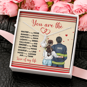 Firefighter Couple You Are The Love - Personalized Alluring Beauty Necklace - Jewelry - GoDuckee