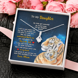 Daughter I Will Always Carry You In My Heart - Personalized Alluring Beauty Necklace - Gift for Daughter - Jewelry - GoDuckee